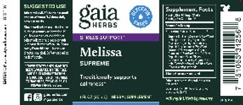 Gaia Herbs Melissa Supreme - herbal supplement