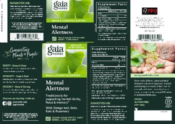 Gaia Herbs Mental Alertness - herbal supplement