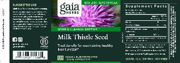 Gaia Herbs Milk Thistle Seed - herbal supplement