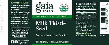 Gaia Herbs Milk Thistle Seed - herbal supplement