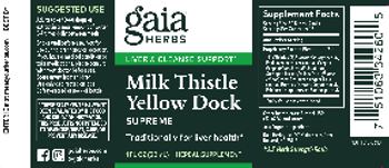 Gaia Herbs Milk Thistle Yellow Dock Supreme - herbal supplement