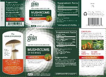 Gaia Herbs Mushrooms + Herbs Cordyceps+ - supplement