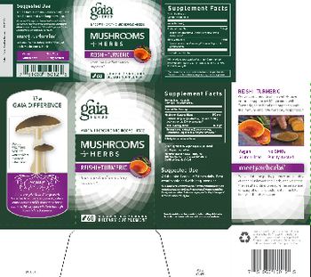 Gaia Herbs Mushrooms + Herbs Reishi + Turmeric - supplement