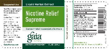 Gaia Herbs Nicotine Relief Supreme - supplement