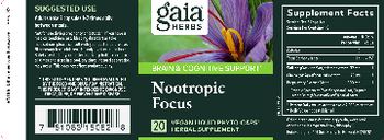 Gaia Herbs Nootropic Focus - herbal supplement