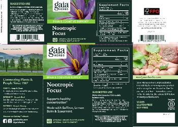 Gaia Herbs Nootropic Focus - herbal supplement