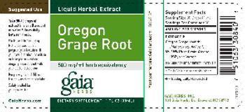 Gaia Herbs Oregon Grape Root - supplement