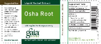 Gaia Herbs Osha Root - supplement