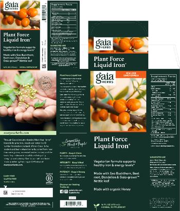 Gaia Herbs Plant Force Liquid Iron - herbal supplement