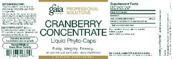 Gaia Herbs Professional Solutions Cranberry Concentrate Liquid Phyto-Caps - supplement