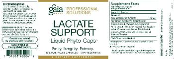 Gaia Herbs Professional Solutions Lactate Support Liquid Phyto-Caps - supplement