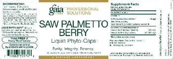 Gaia Herbs Professional Solutions Saw Palmetto Berry Liquid Phyto-Caps - supplement