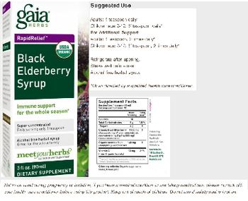 Gaia Herbs RapidRelief Black Elderberry Syrup - supplement