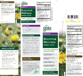 Gaia Herbs RapidRelief Bronchial Wellness Herbal Syrup - supplement