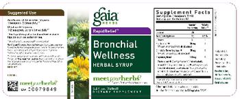 Gaia Herbs RapidRelief Bronchial Wellness Herbal Syrup - supplement