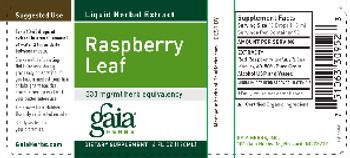 Gaia Herbs Raspberry Leaf - supplement