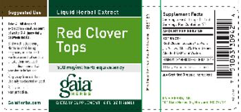 Gaia Herbs Red Clover Tops - supplement