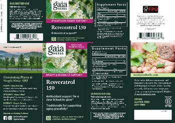 Gaia Herbs Resveratrol 150 - herbal supplement