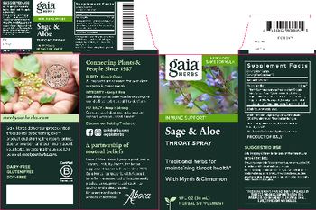 Gaia Herbs Sage & Aloe Throat Spray - herbal supplement