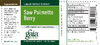 Gaia Herbs Saw Palmetto Berry - supplement