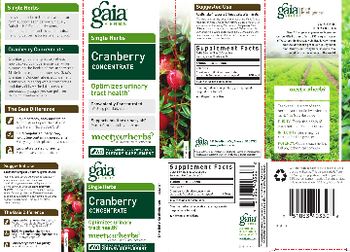 Gaia Herbs Single Herbs Cranberry Concentrate - supplement
