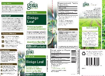 Gaia Herbs Single Herbs Ginkgo Leaf - supplement