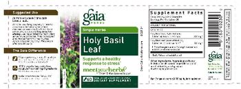 Gaia Herbs Single Herbs Holy Basil Leaf - supplement