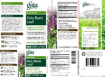 Gaia Herbs Single Herbs Holy Basil Leaf - supplement