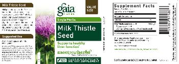 Gaia Herbs Single Herbs Milk Thistle Seed - supplement