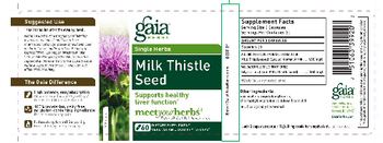 Gaia Herbs Single Herbs Milk Thistle Seed - supplement
