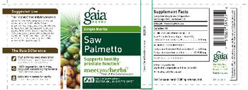 Gaia Herbs Single Herbs Saw Palmetto - supplement