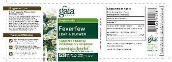 Gaia Herbs Single Herbs Single Herbs Feverfew Leaf & Flower - supplement