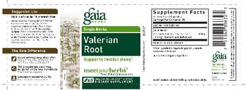 Gaia Herbs Single Herbs Valerian Root - supplement