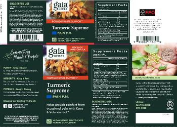 Gaia Herbs Turmeric Supreme Pain P.M. - herbal supplement