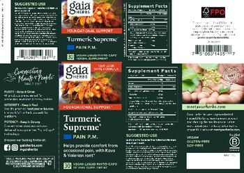 Gaia Herbs Turmeric Supreme Pain P.M. - herbal supplement