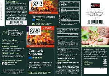Gaia Herbs Turmeric Supreme Pain P.M. - herbal supplement