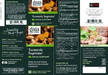 Gaia Herbs Turmeric Supreme Sinus Support - herbal supplement