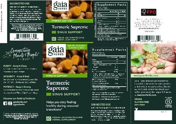 Gaia Herbs Turmeric Supreme Sinus Support - herbal supplement