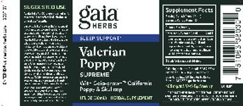 Gaia Herbs Valerian Poppy Supreme - herbal supplement