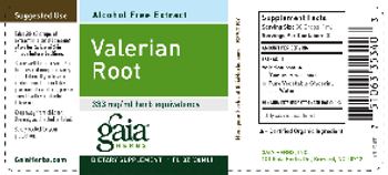 Gaia Herbs Valerian Root Alcohol Free Extract - supplement