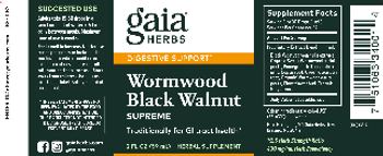 Gaia Herbs Wormwood Black Walnut Supreme - herbal supplement