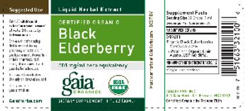 Gaia Organics Certified Organic Black Elderberry - supplement