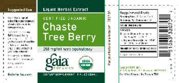Gaia Organics Certified Organic Chaste Tree Berry - supplement