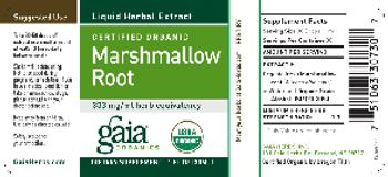 Gaia Organics Certified Organic Marshmallow Root - supplement