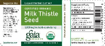 Gaia Organics Certified Organic Milk Thistle Seed - supplement