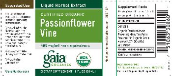Gaia Organics Certified Organic Passionflower Vine - supplement