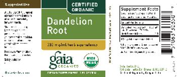 Gaia Organics Dandelion Root - supplement