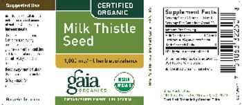 Gaia Organics Milk Thistle Seed - supplement
