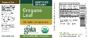 Gaia Organics Oregano Leaf - 