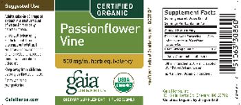 Gaia Organics Passionflower Vine - supplement